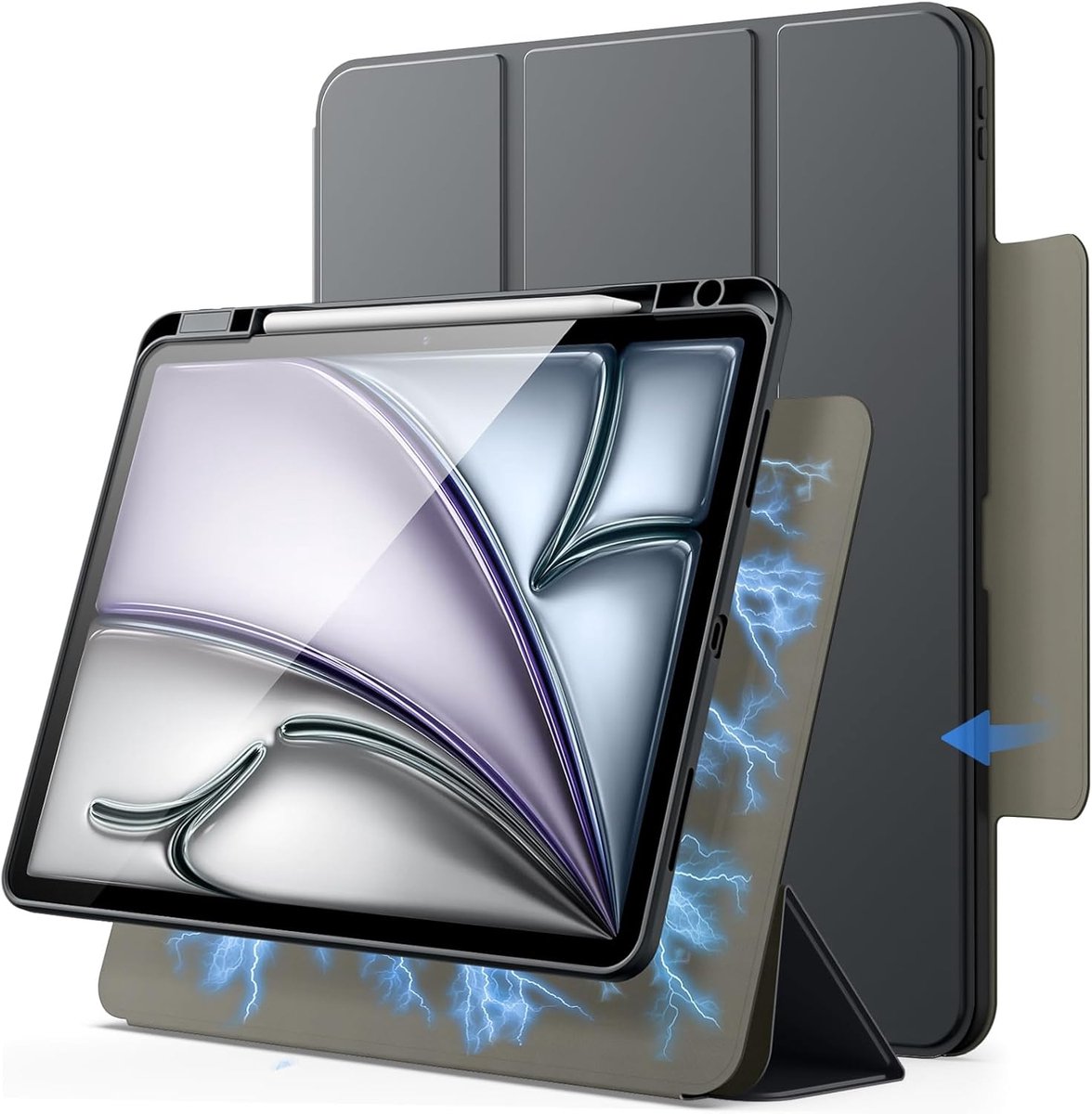 Tablet Hoes - Beschermhoes Cover - Veelzijdig Gebruik - Afneembare Magnetische Cover - 13-Inch - Spacegrijs