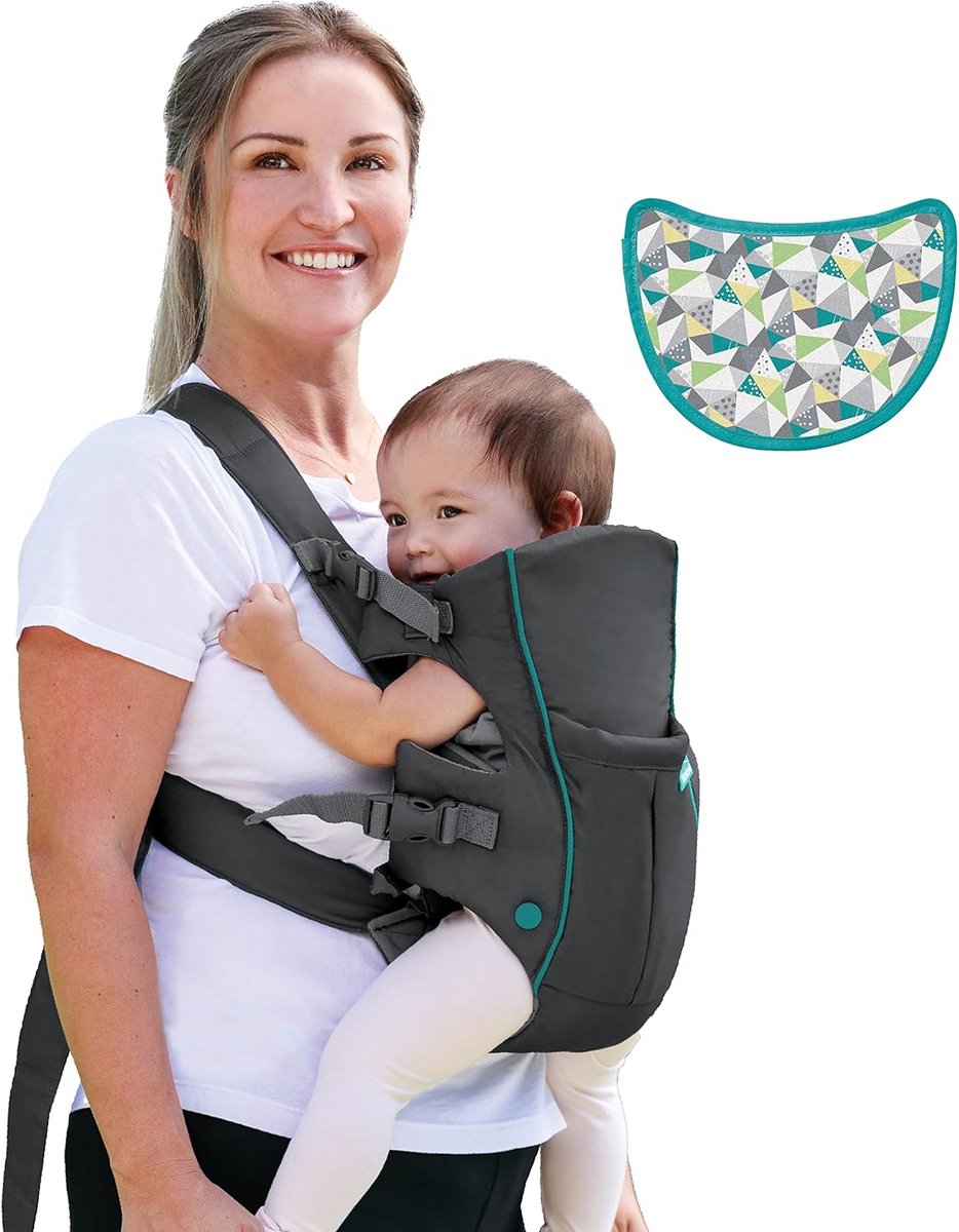 Baby Draagzak - Draagcomfort - Onderweg - 2 Draagposities - 0-11 kg - Grijs