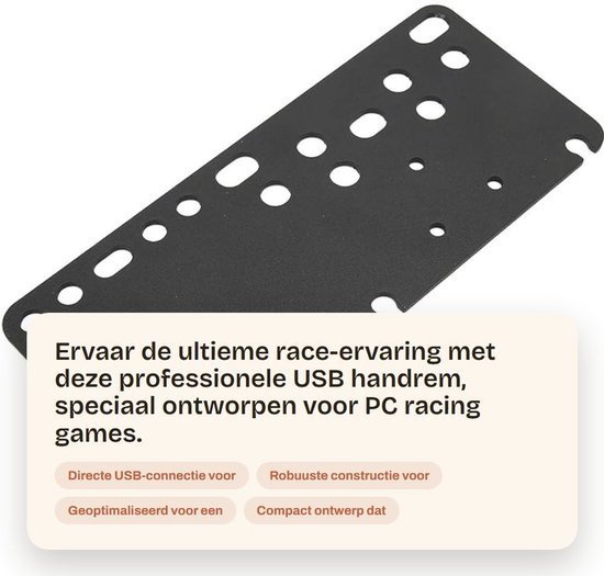 USB Handrem - Race Simulator - PC Gaming - 14-bit Systeem - Met Klem - Zwart van Merkloos — afbeelding 5