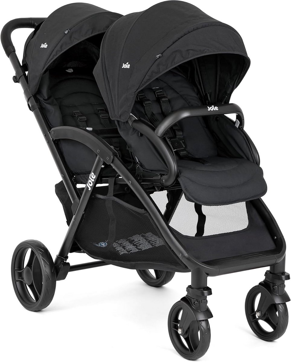 Dubbele Kinderwagen - Tandem Kinderwagen - Reizen met kinderen - Compact inklapbaar - 56.5 x 45 x 99 cm - Zwart