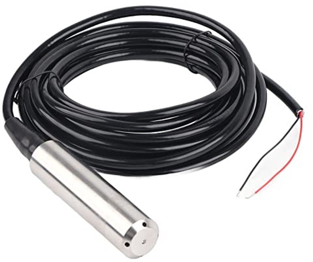 Dailygoods- Waterniveausensor Ultrasoon - Invoervloeistofniveauzender - Meetbereik 0-5m - Roestvrij Staal 316 - DC24V Voeding - 4-20mA Uitgangssignaal - Niveausensor