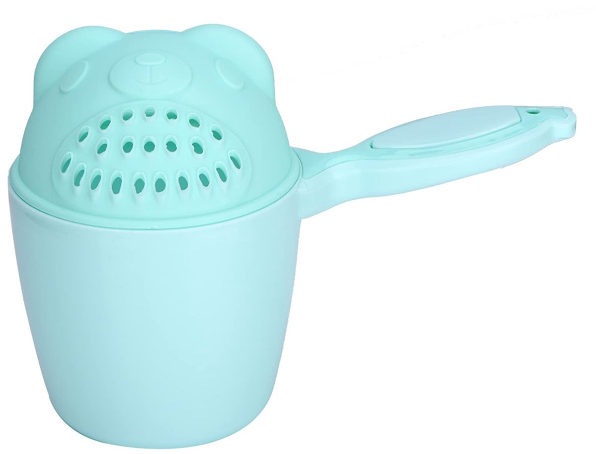 Dailygoods- Badspoelbeker - Babybadspoelbeker - Shampoo Beker - Baddouchespoeler - Waterafvoer - PP Materiaal - 21x10.7x15cm - Shampoobeker