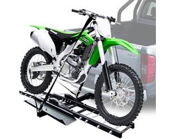 Motorfiets Trailer - Trekhaak Drager - Veilig Transport - Zware Staalconstructie - 450 LBS Capaciteit - Zwart