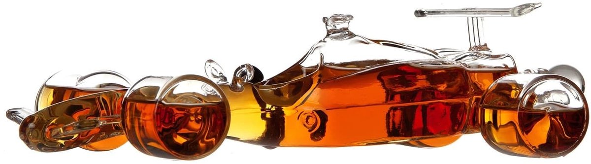 Dailygoods- Raceauto Karaf 400ml - Glazen Karaf - Vintage Sportwagen Ontwerp - Ideaal voor Wodka/Whisky - Uniek Decoratief Stuk - Perfect voor Hosting - Decanter