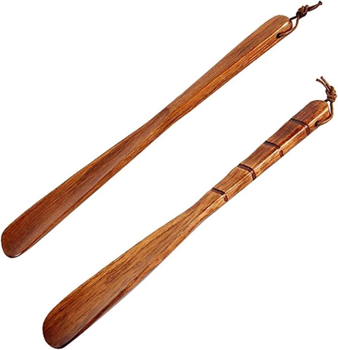 Houten Schoenlepel Set van 2, 32 cm Lange Handgreep, Sterke Schoenlepel voor Mannelijke en Vrouwelijke Gebruik
