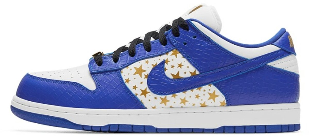 Nike SB Dunk Low Supreme Stars Hyper Royal Blauw