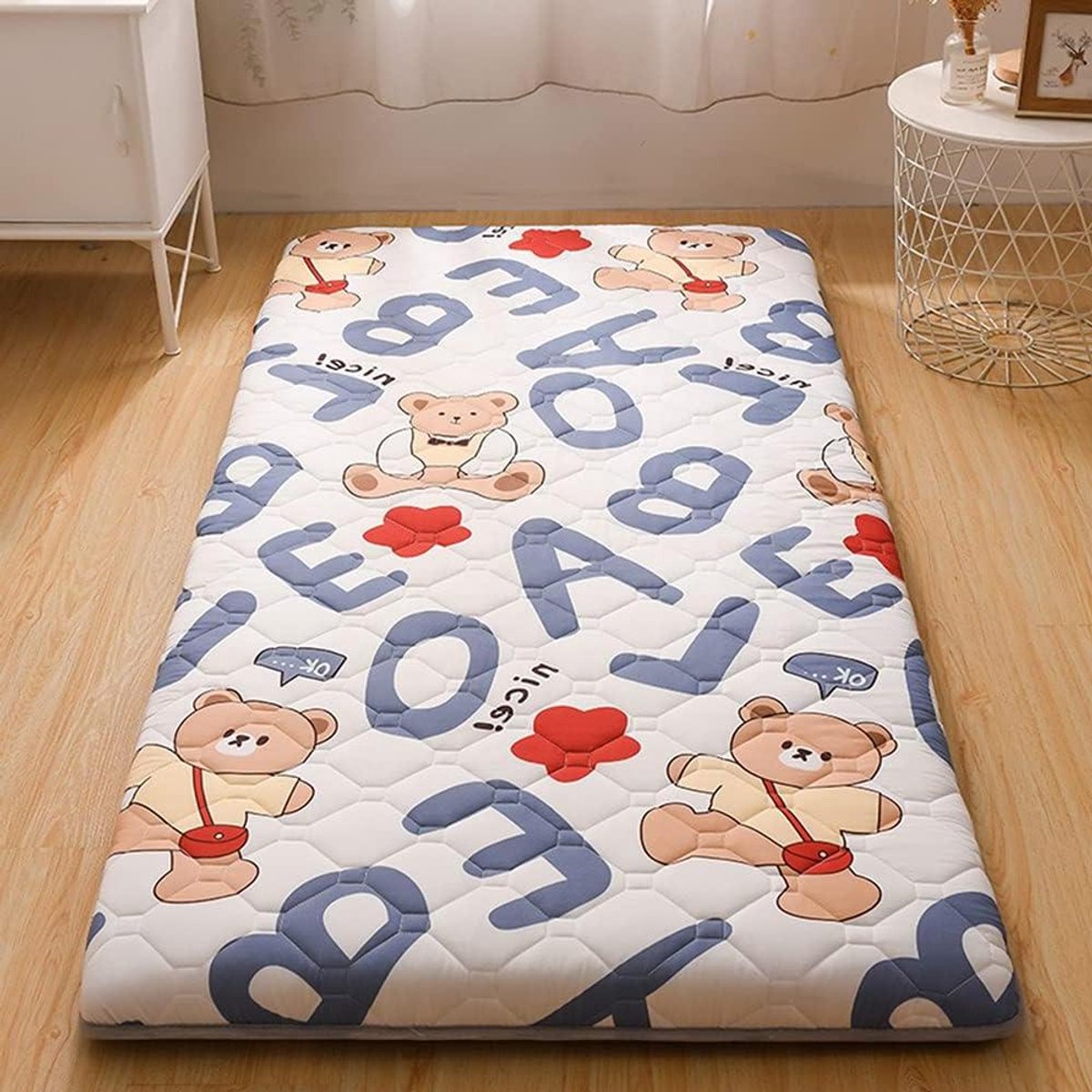 Japanse Vloermatras - Tatami Matras - Comfortabel Slapen - Opvouwbaar Ontwerp - 100x200 cm - Geel