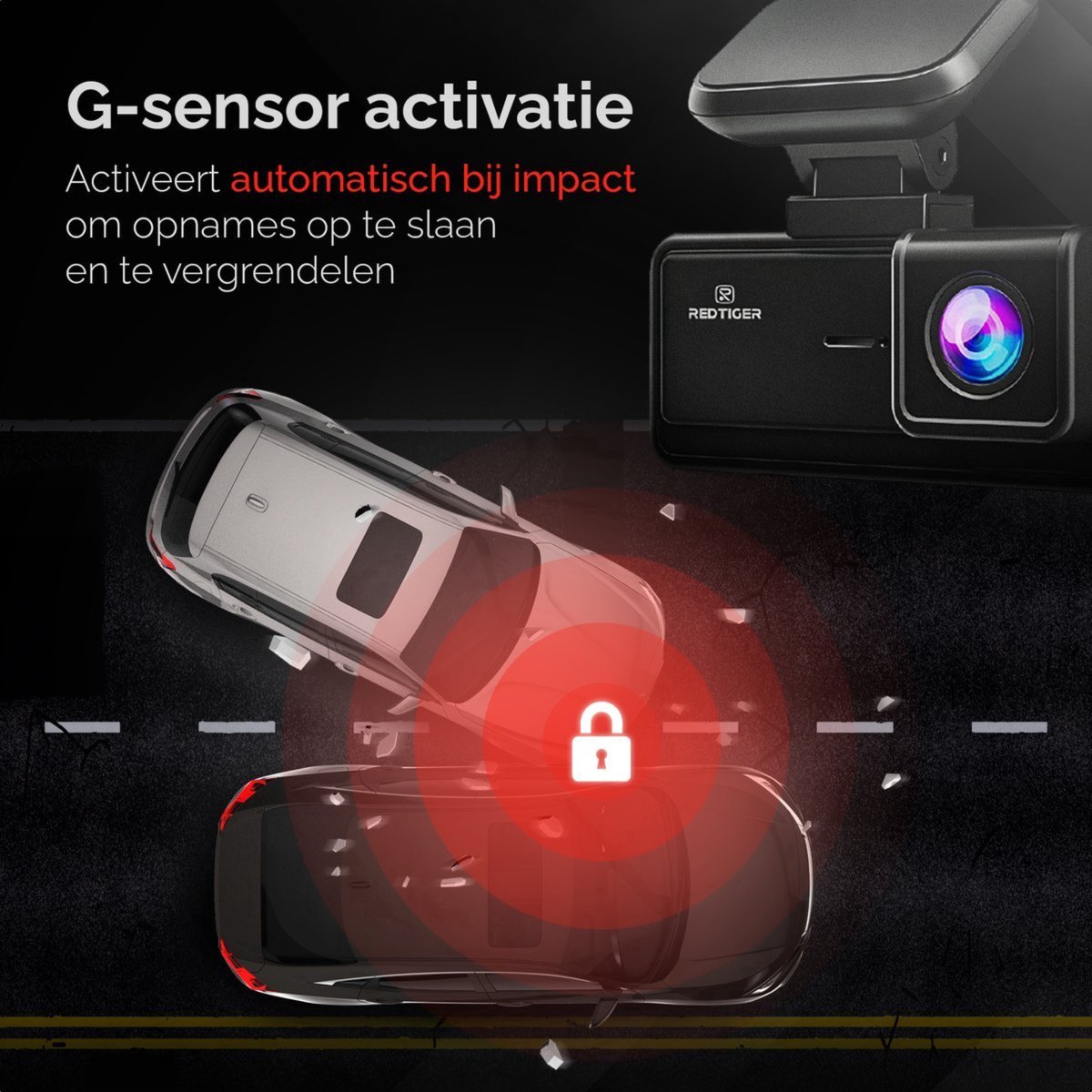 RedTiger F8 Lite Dashcam voor auto - 4K - Voor Camera - WiFi en GPS - 3,18 Inch met App - Dashcams - 2025 model - Sony Sensor - Nachtzicht - Parkeerbewaking - G Sensor - Loop opname - thumbnail 7