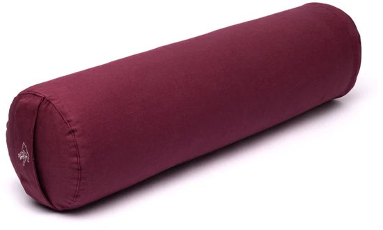 Bolster rond licht aubergine biokatoen (GOTS OCS) van Yogi & Yogini — afbeelding 2