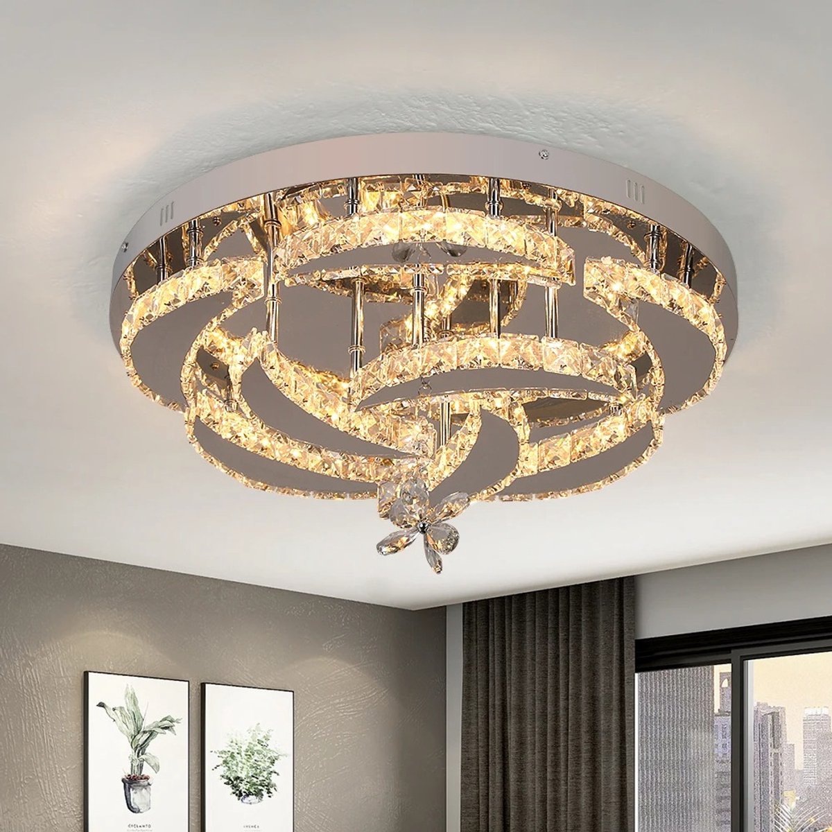 Questyr - Luxe K9 Kristallen Kroonluchter - Moderne Plafondlamp - Led - Hanglamp - Glans