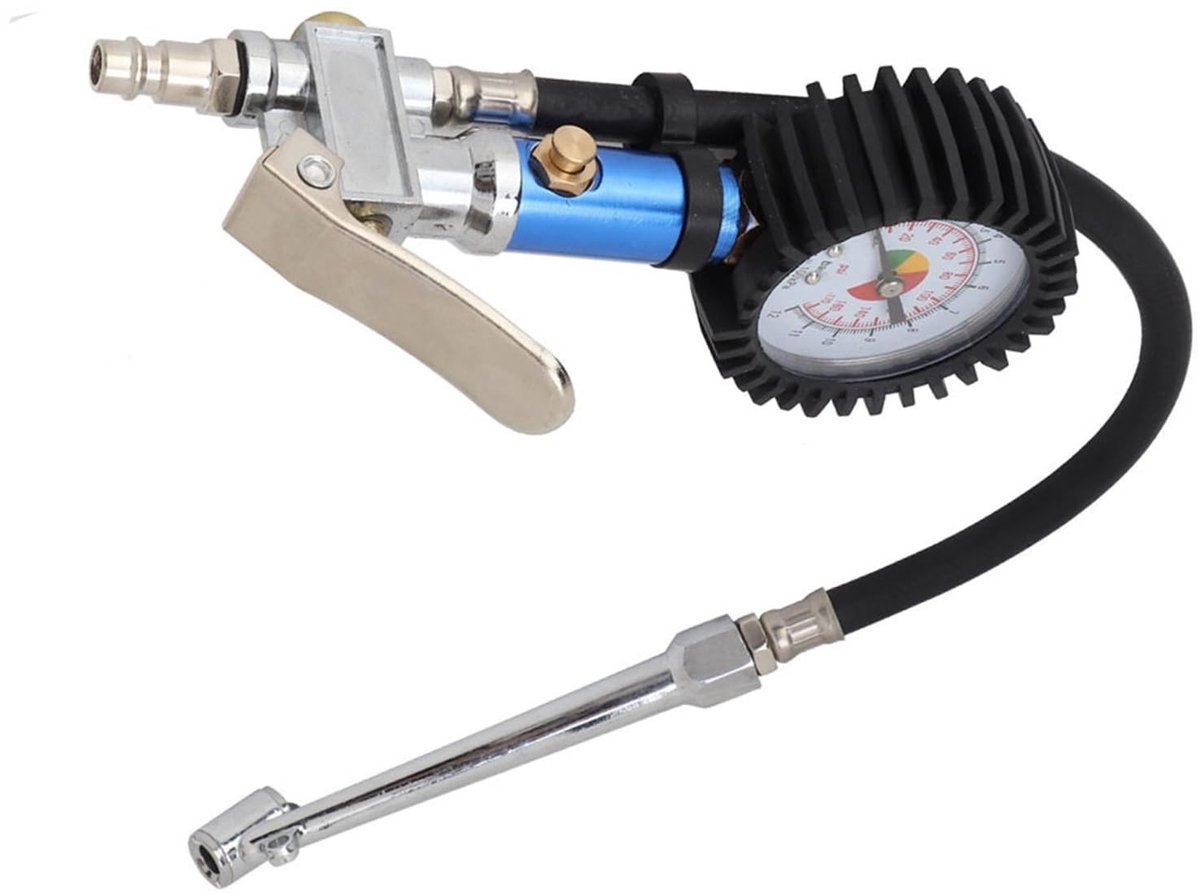 NTH products- Bandenspanningsmeter 0-12 bar - Bandenspanningsmeter voor auto - Bandenspanningsmeter motor - Bandenspanningsmeters - Topkwaliteit en service - Bandenspanningstester