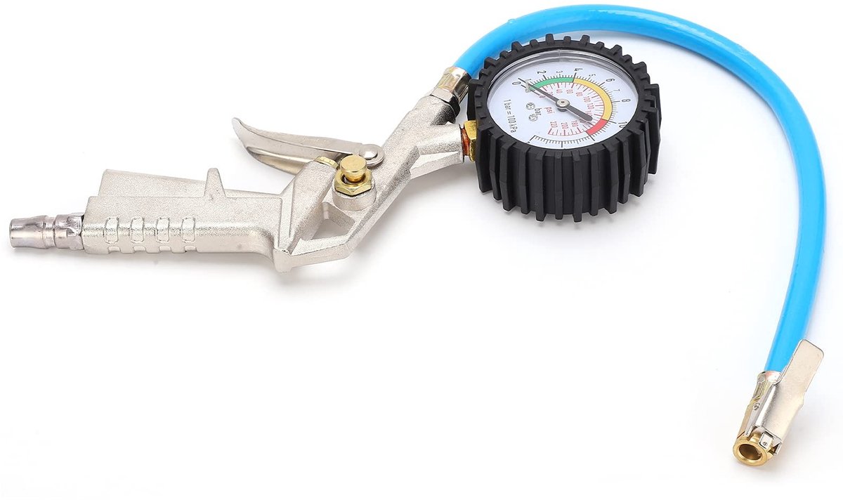 Cosensi- Bandendrukmanometer 3-in-1 - Bandenpomp Auto - Bandenpomp Vrachtwagen - Bandenpomp Motorfiets - Zinklegering - Duurzaam en Roestbestendig