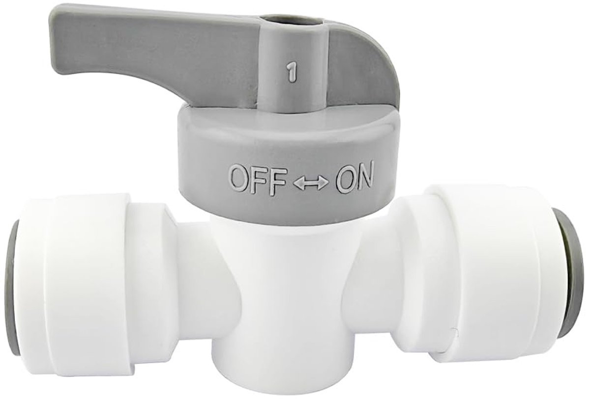 Dailygoods- Kogelklep Hoogwaardige POM - Afsluitkraan - Waterfilter Aansluiting - Inline Afsluitklep - Snelle Verbinding - Veilig en Betrouwbaar - Afsluiter