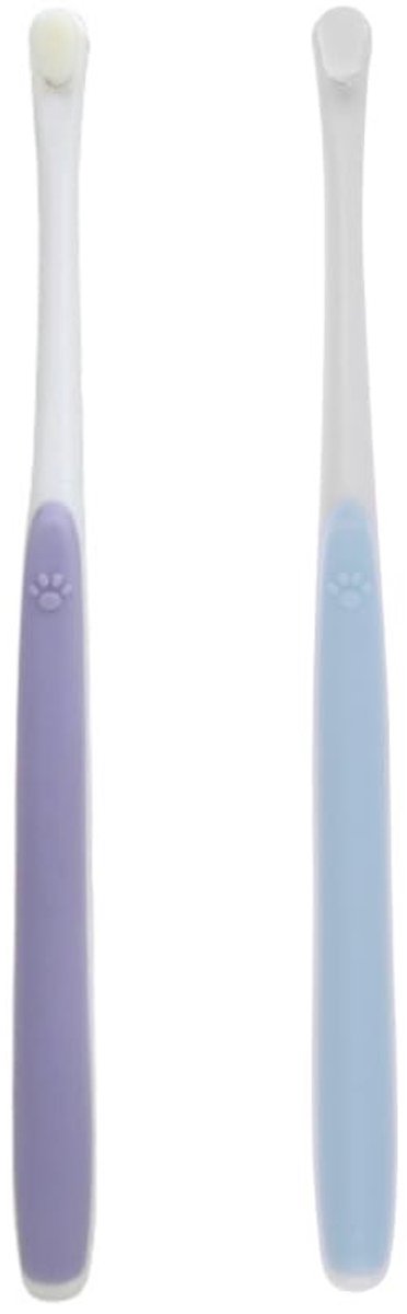Dailygoods- Hondentandenborstel 2 stuks - Zachte Borstelharen 10.000 - Tandenreinigingsborstels - Geschikt voor Katten/Puppy's - Compacte Borstelkop - Hoogwaardig Materiaal - Tandenborstel