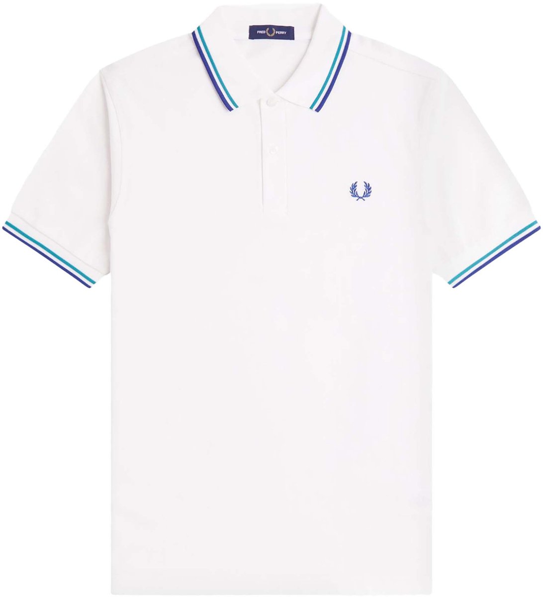 Polo Fredperry Fp Twin Tipped Fred Perry Shirt Fashion Wear Volwassen Wit