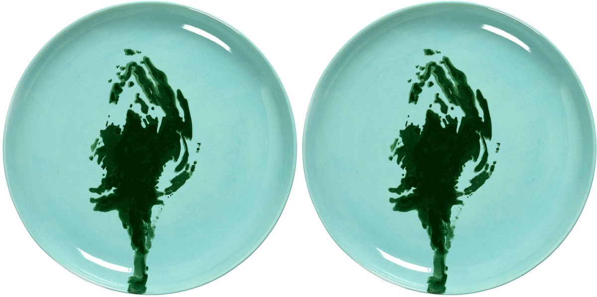 Serax - Ottolenghi Feast - Bord M - Azurblauw/Groen - 22 Ø - 2 stuks