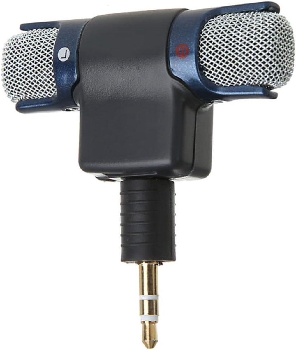 Stereomicrofoon - Externe microfoon - Camera opnames - Gevoelige geluidsopname - 3.5 mm - Zwart