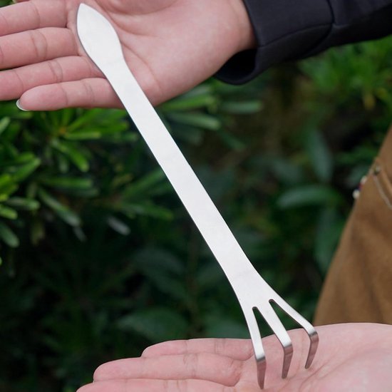 Dailygoody - Bonsai hark - Wortelhark met 3 tanden - Ergonomische handgreep - Tuingereedschap - Voor het losmaken van aarde - Geschikt voor planten en — afbeelding 3
