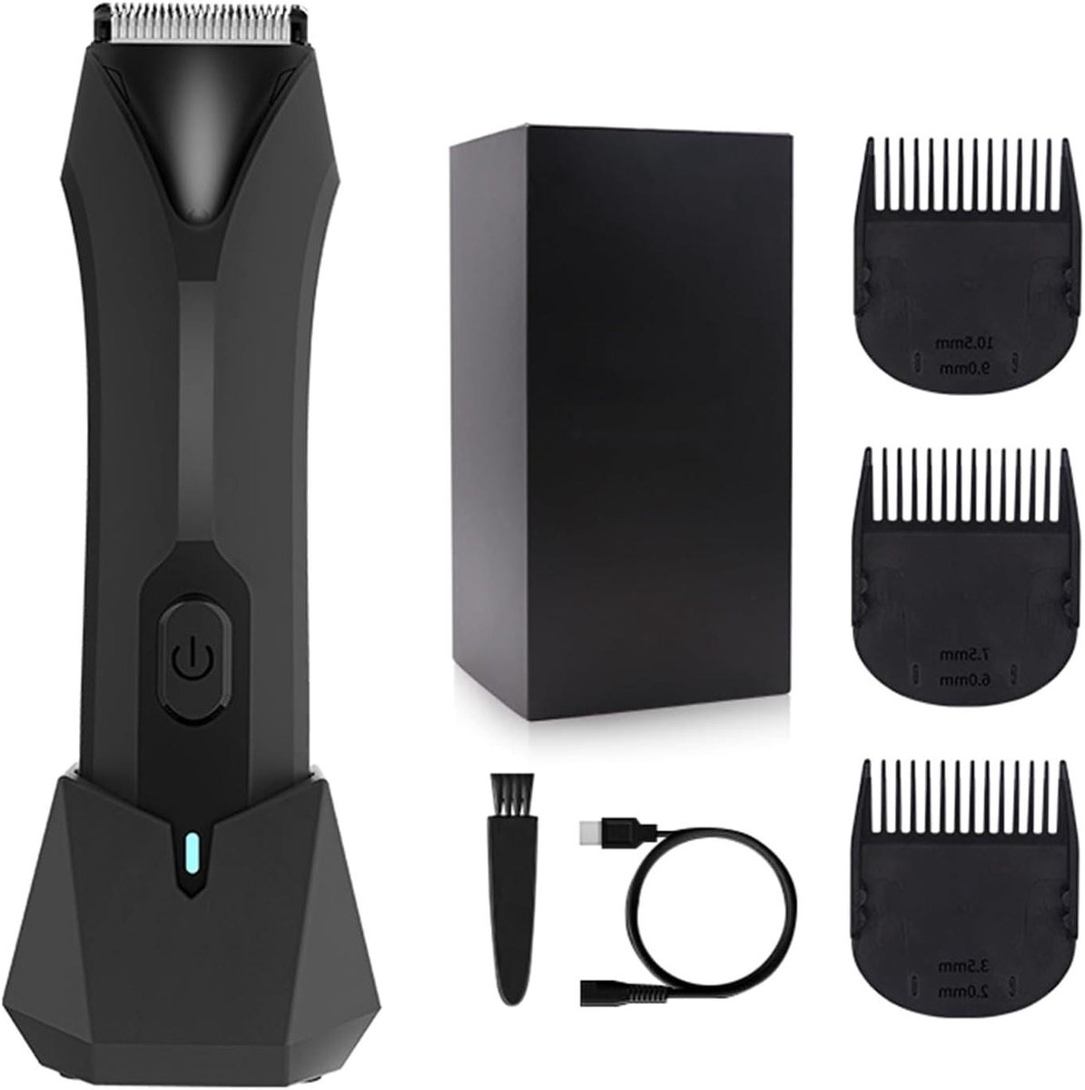 Body Haar Trimmer - Groomer Scheerapparaat - Persoonlijke Verzorging - Nat en Droog Gebruik - 15.3 x 4.6 cm - Zwart