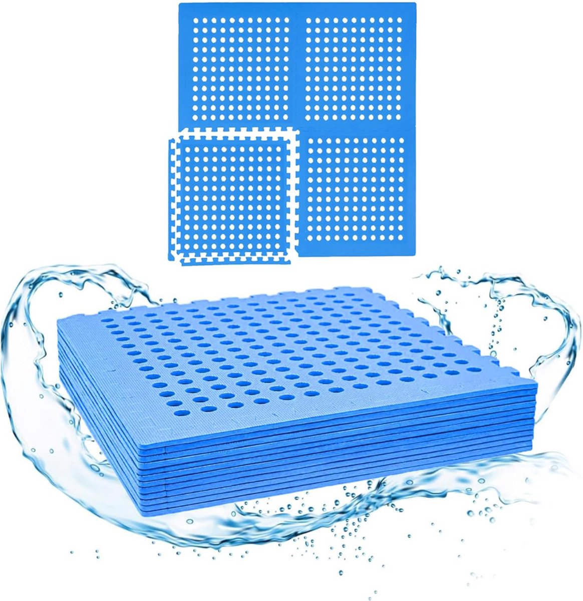 QUOVO® Zwembad Tegels - Zwembadtegels - Tegels Zwembad - Blauw - 50cm x 50cm x 1cm