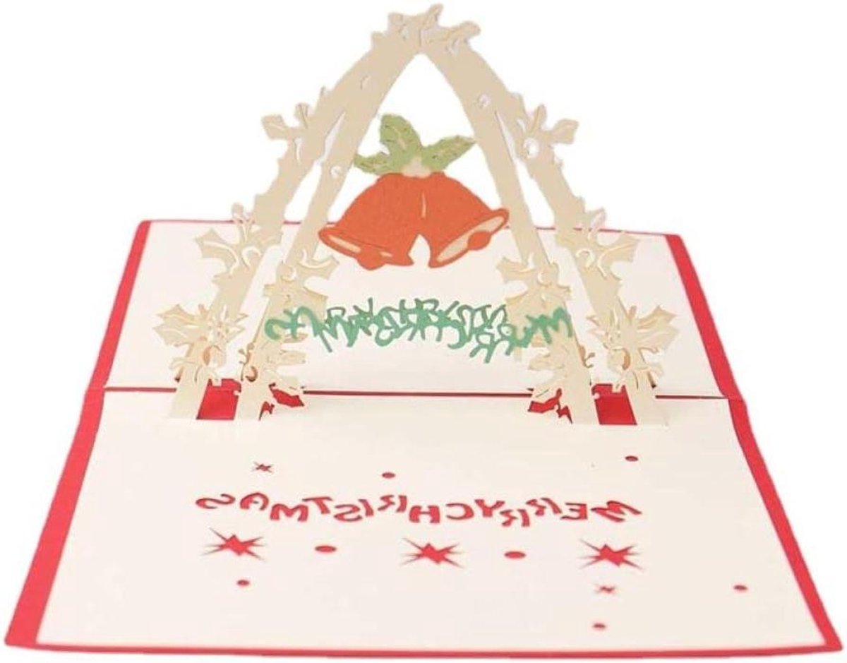 Kerstkaarten - Wenskaarten Driedimensionaal - Feestelijke Groeten - Handgemaakt Pop-up Ontwerp - Niet gespecificeerd - Multicolor