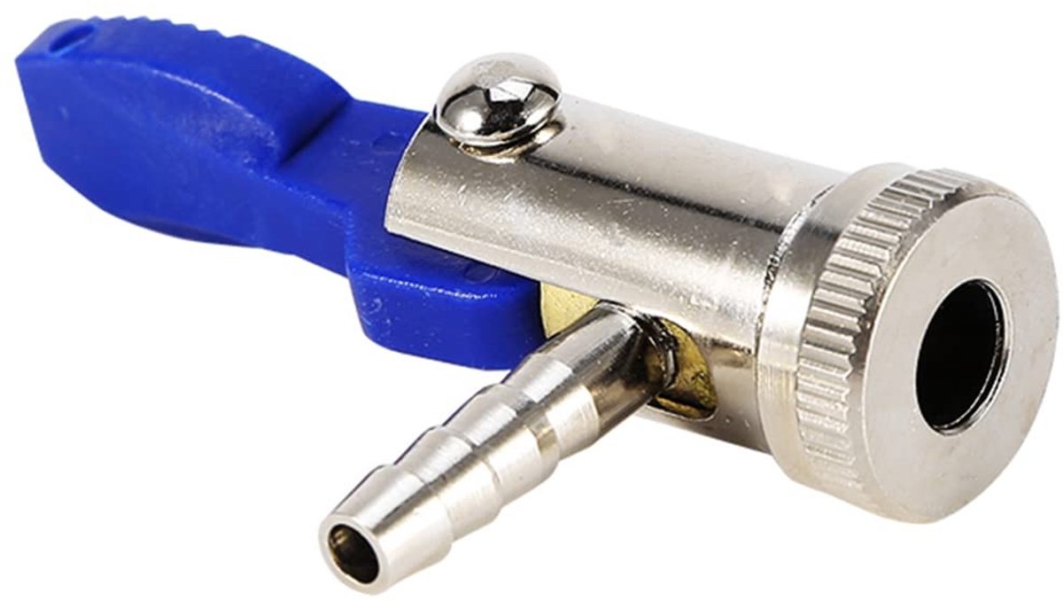 Allecto - Autoventiel hefboomstekker - Bandenpomp - Eenvoudig te gebruiken - Blauw - Ventielgereedschap - Geschikt voor auto motorfiets fiets - 6 m...