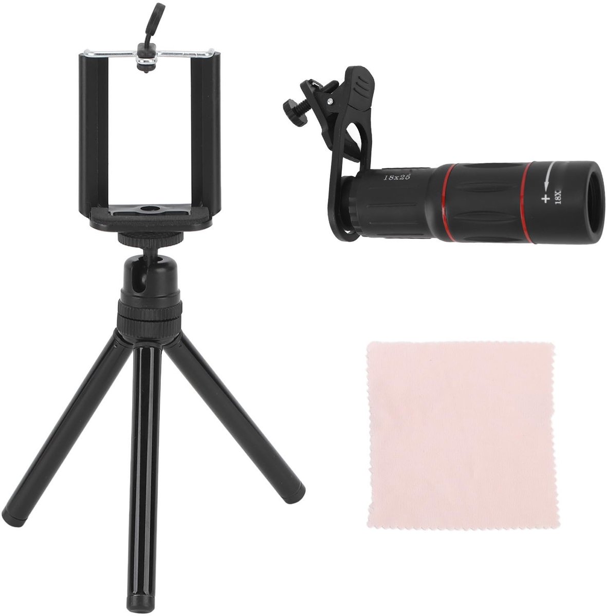 Allecto - 18X HD-telefoontelelens - Helder Zoomen - Betere Kijkervaring - Geschikt voor de meeste smartphones - Mobiele fotografie - Ideaal voor re...