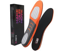 Feetz® Orange One Inlegzolen – Flexibele Sportzolen met Maximale Schokdemping voor Hardlopen & Intensieve Beweging – Comfortzolen voor Mannen en Vrouwen – Dynamische Ondersteuning voor Werk en Sport – Ontworpen door Podoloog