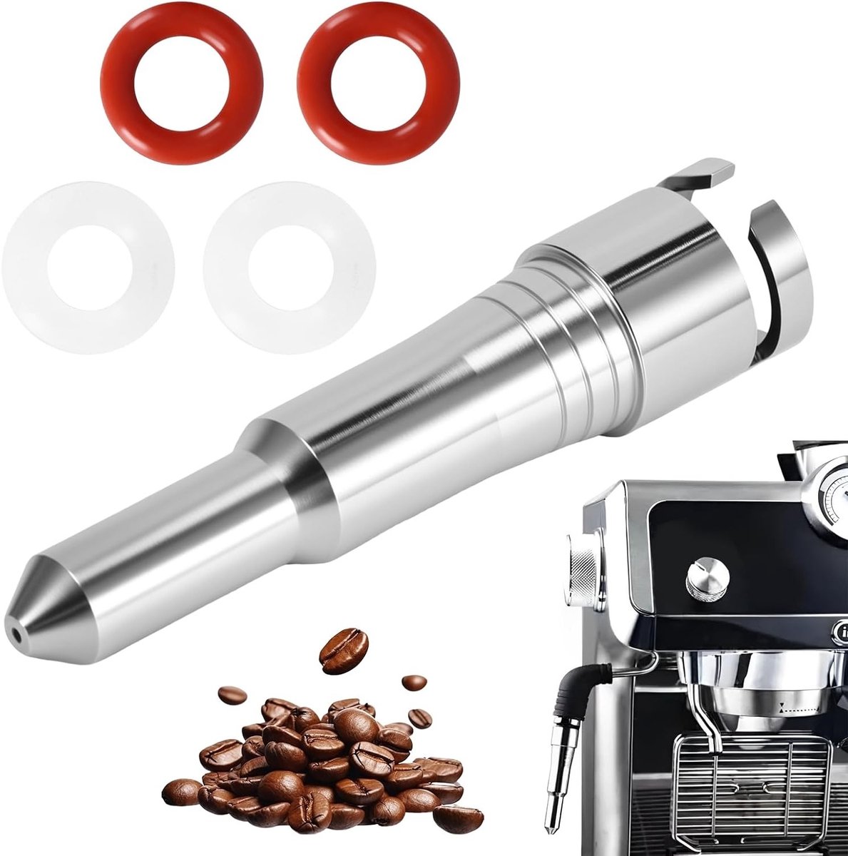 Verbeterde melkopschuimer en stoommondstuk voor koffiemachines geschikt voor Delonghi modellen roestvrij staal ideaal voor cappuccino en latte art