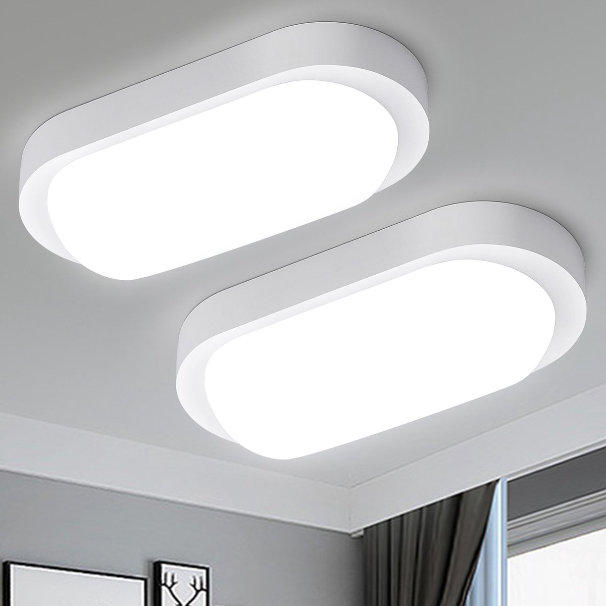 Oraymin LED Wandlamp Binnen & Buiten - Up & Down - 18W - 4000K - IP65 - Zwart - Set van 2
