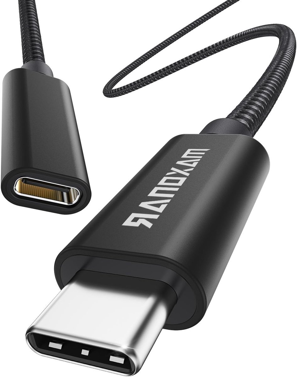 USB C Extensie Kabel 1.5m USB 3.2 Type C Male naar Female voor Snelladen en Gegevensoverdracht, Compatibel met PSVR2, MacBook Pro, iPad Air 5 en Galaxy S23/S22