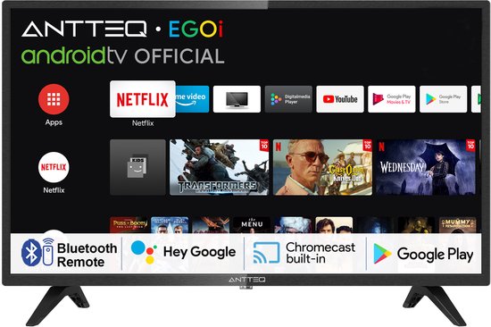 ANTTEQ AG32H3 – 32 inch (80 cm) – Android Smart TV – Google Assistant & Chromecast