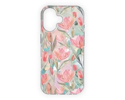 iDeal of Sweden Clear Case geschikt voor MagSafe geschikt voor iPhone 16 - Tulip Bloom