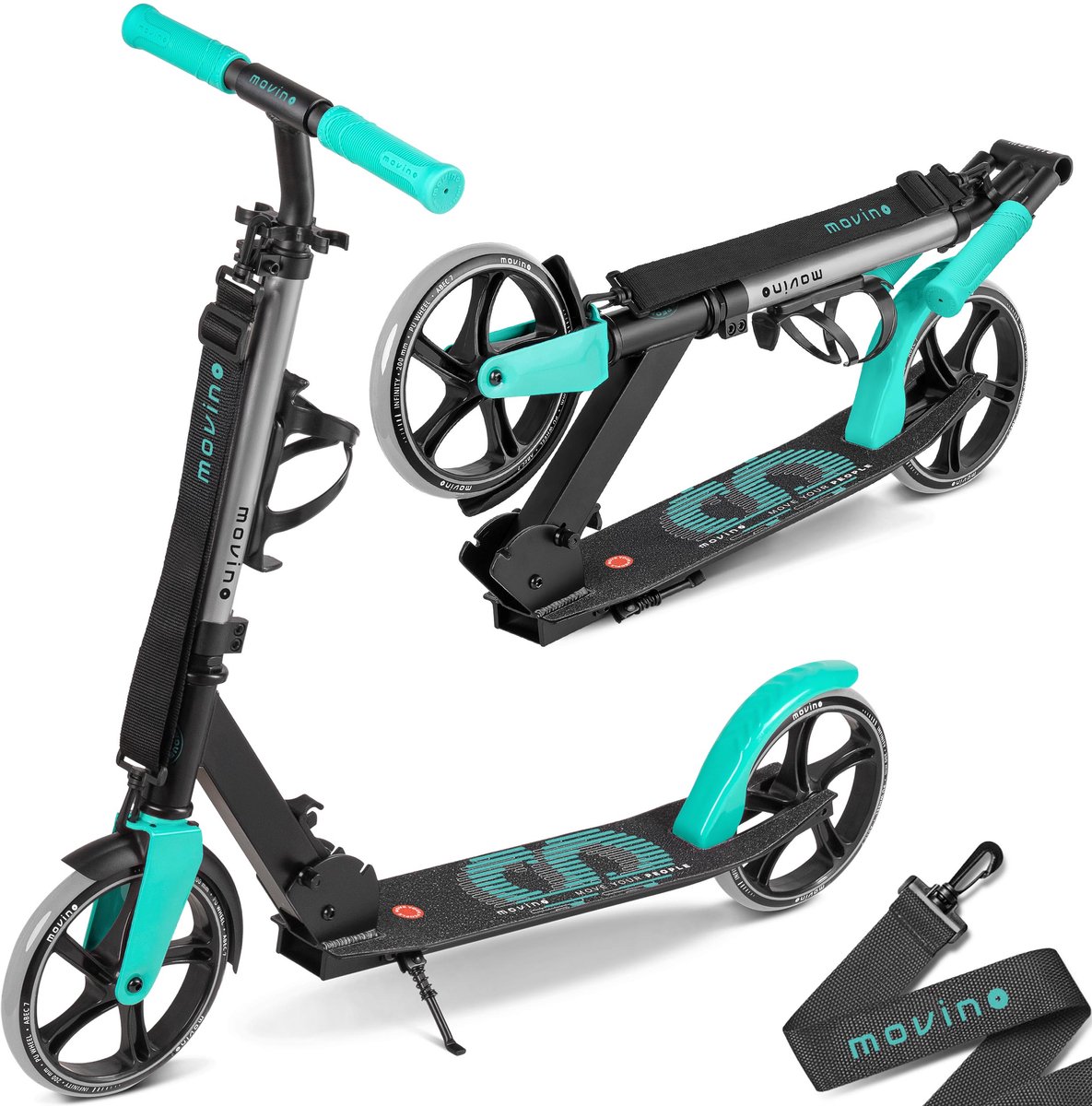Movino Infinity - Step - Munt - voor Jongens en Meisjes - Lagers ABEC-7 - Drie instelbare hoogte-opties - Draagkracht tot 100 kg