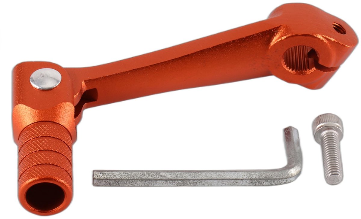 Allecto - Universele Motorbike Versnellingspook - Vouwbaar - Oranje - Geschikt voor Dirt Bikes - Duurzaam Aluminium - Voor T4 MX6 M4