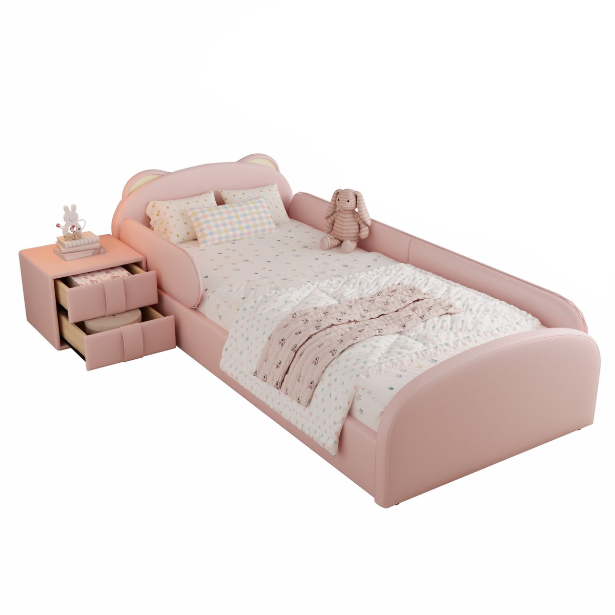 Urban Loft Metro - Kinderbed 90x200 - Beer en Nachtkast