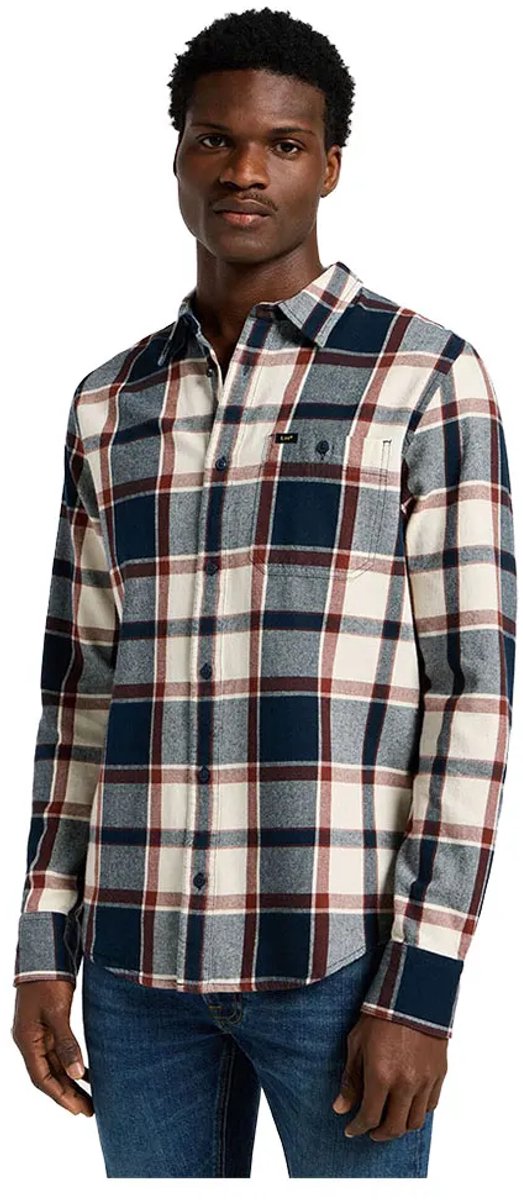 Lee Leesure Overhemd Met Lange Mouwen M Man Blauw