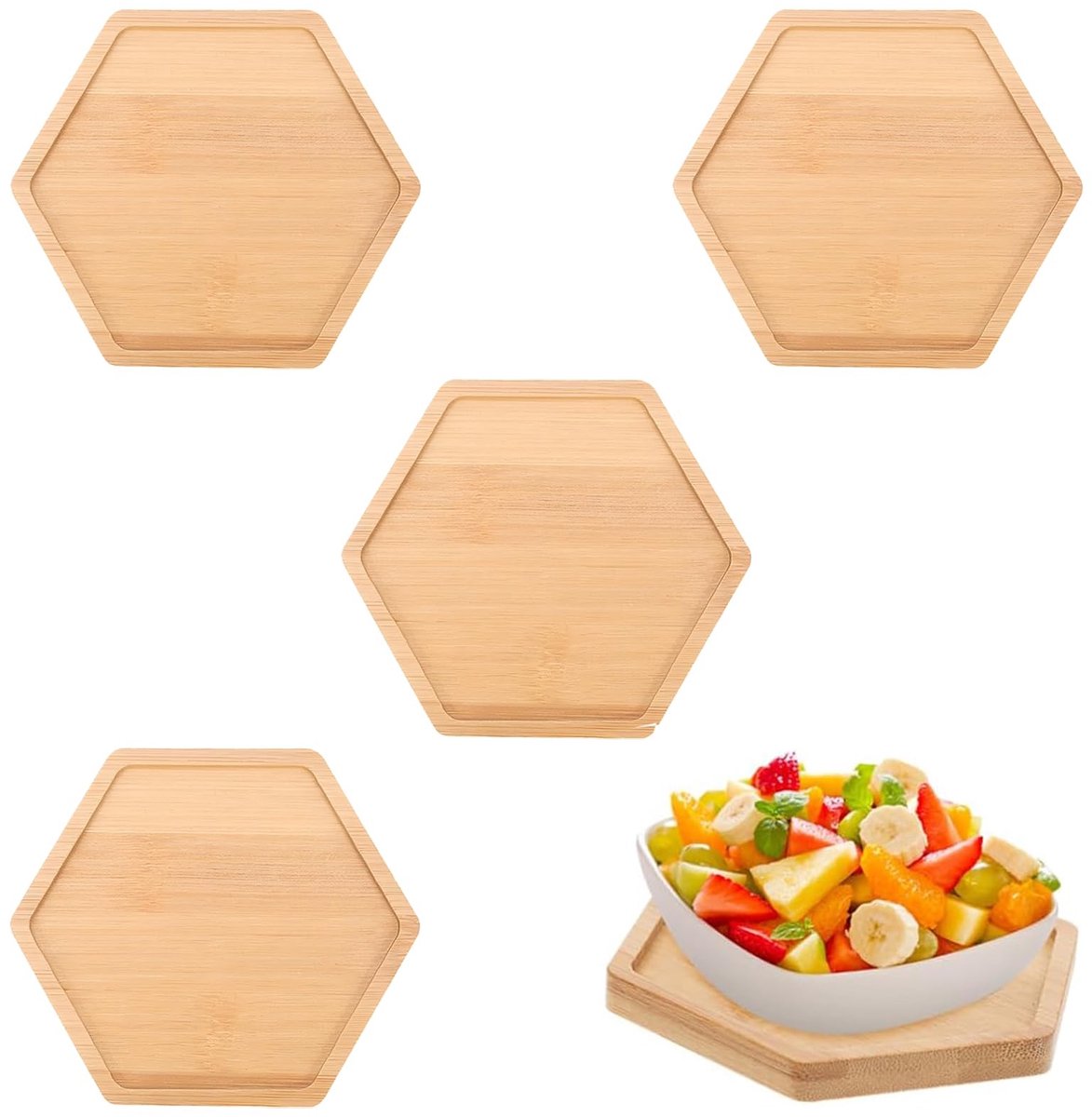 Allecto - Bamboe Coasters - DIY Mosaic Craft Set - Voor Kinderen en Volwassenen - Handgemaakte Coasters - Creatieve Hobbymaterialen - Geschikt voor...