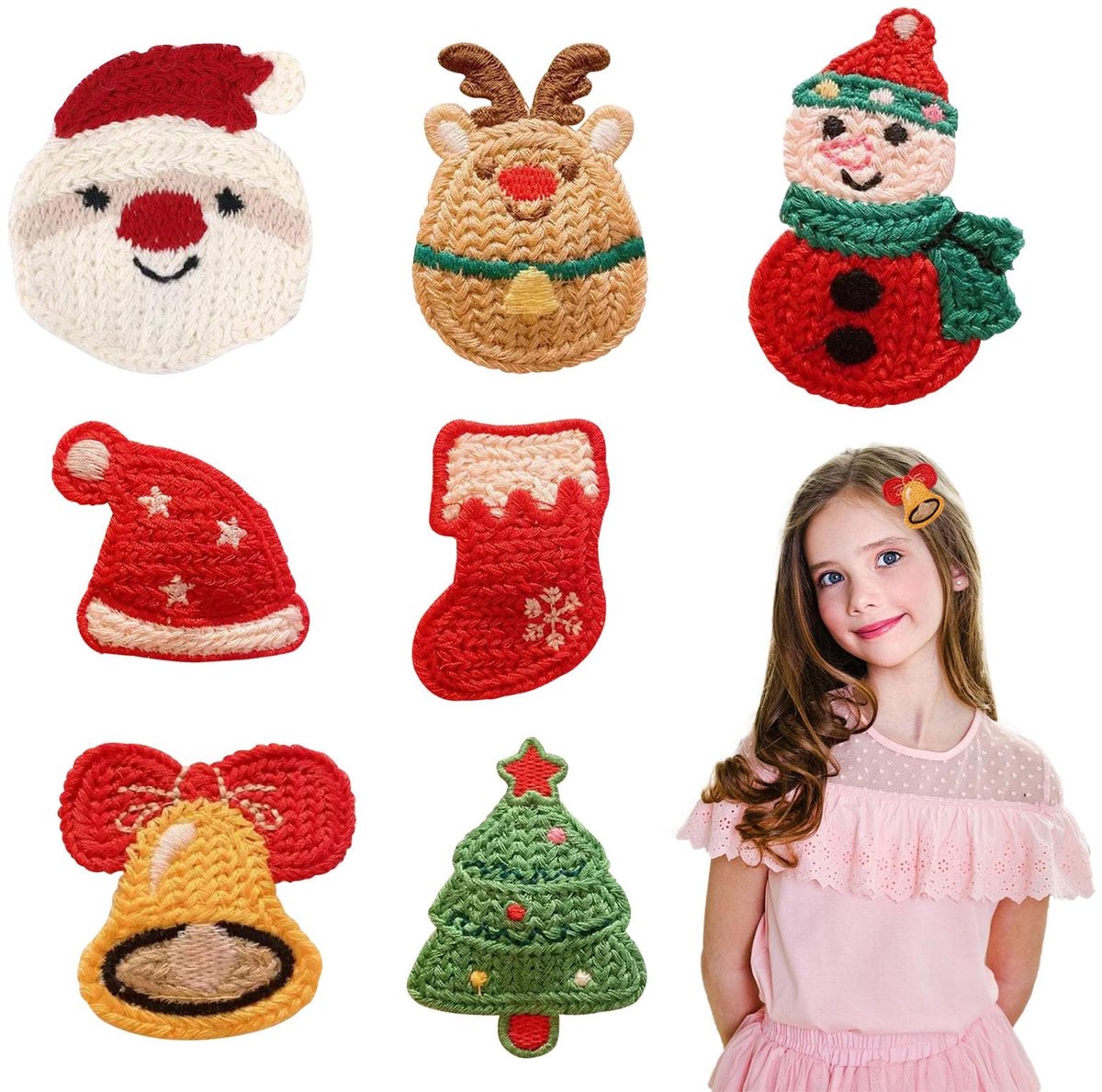 Allecto - Kerst Haar Clips - Festieve Haaraccessoires - 7-delige set - Haaraccessoires voor Vrouwen - Perfect voor Feestdagen - Geschikt voor Meisj...