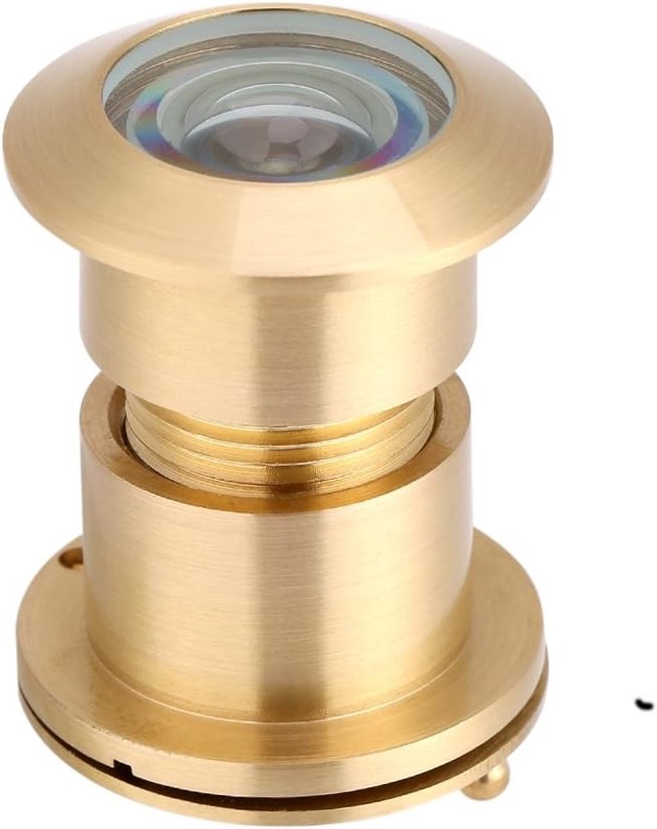 Allecto - Deurkijker - Veiligheid - Goud - Breed zicht - Dikte 35mm-60mm - Houten deuren