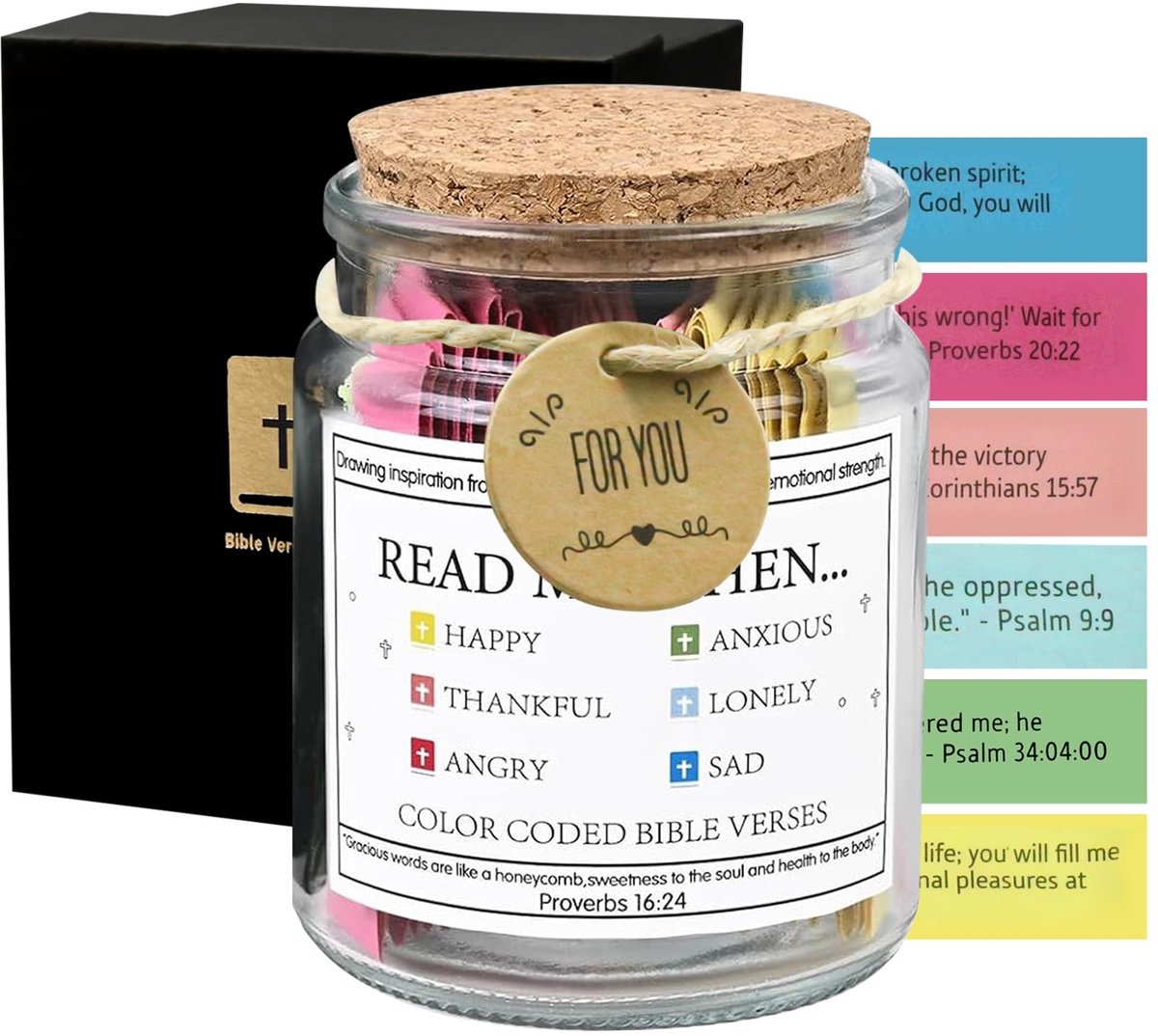 Allecto - Bijbelversen Pot - Inspirerende Kleurcodes - Emotionele Ondersteuning - Decoratief - Bijbel - Inspiratie - Creatief - Thuis