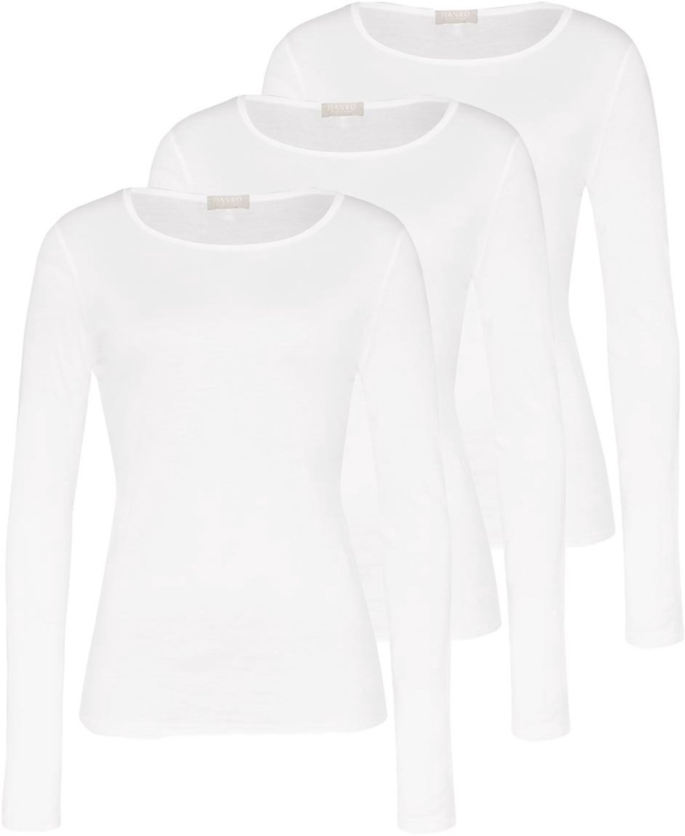 Hanro Dames onderhemd lange mouw 3 pack Ultralight
