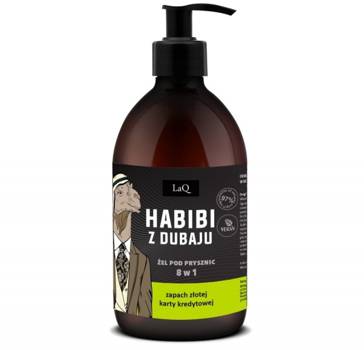 HABIBI UIT DUBAI LaQ - Douchegel voor Mannen 8-in-1 - Vegan, Pistache, 500 ml