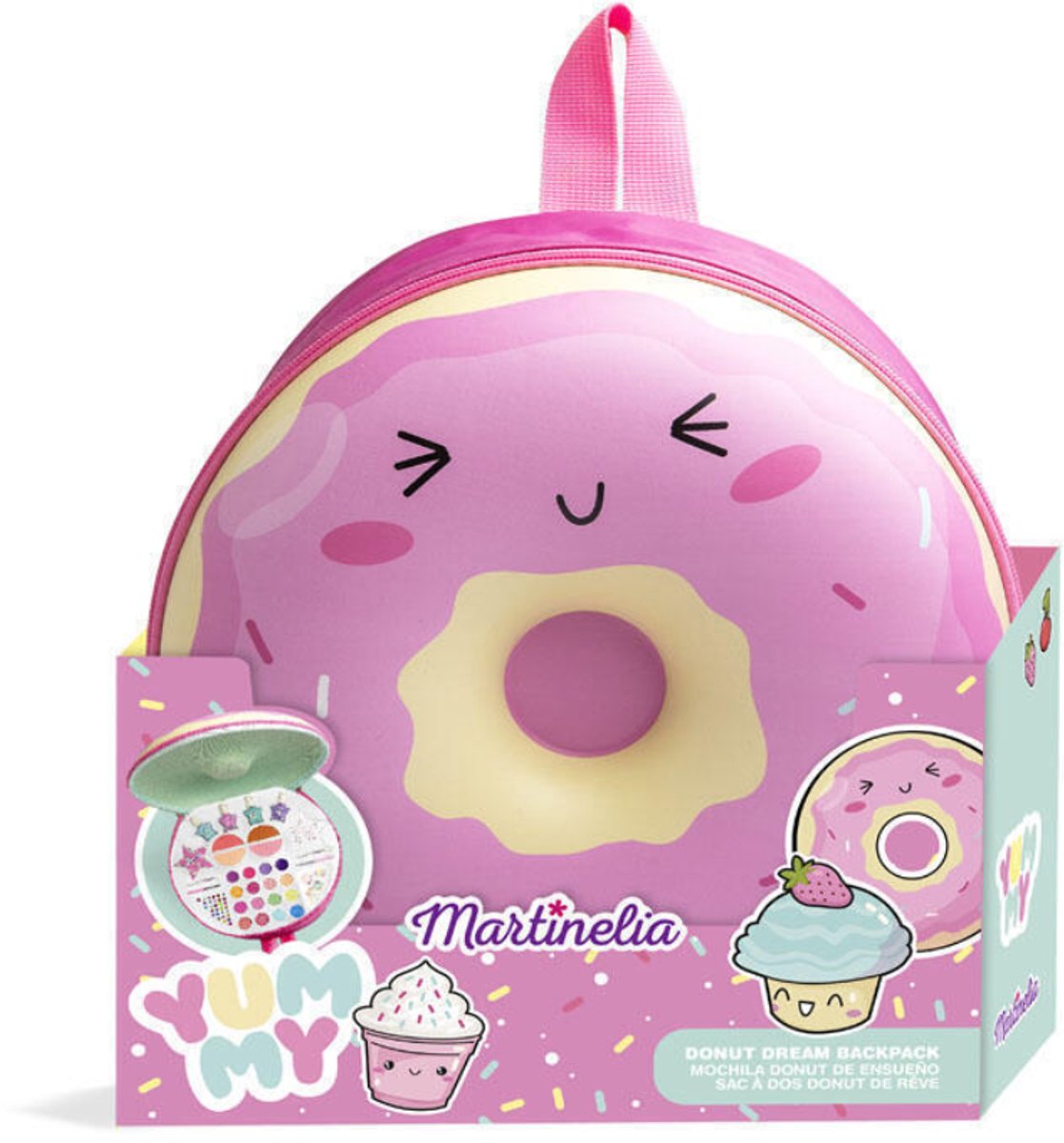 Martinelia Donut Droom - Kinderrugzak met Make-up Accessoires - 1 stuk