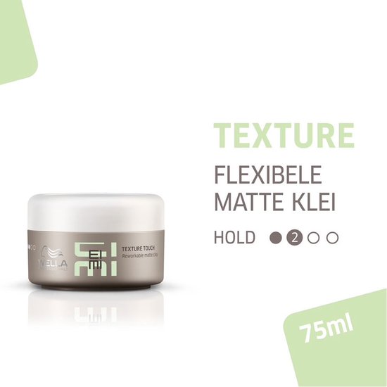 Pot met Wella EIMI Texture Touch flexibele matte klei, 75ml.