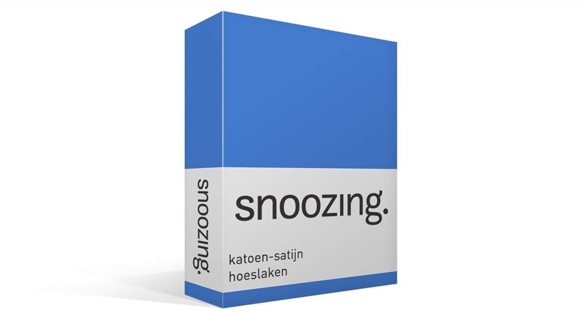 Snoozing Katoen-satijn - Hoeslaken - Tweepersoons - 100x200 cm - Meermin
