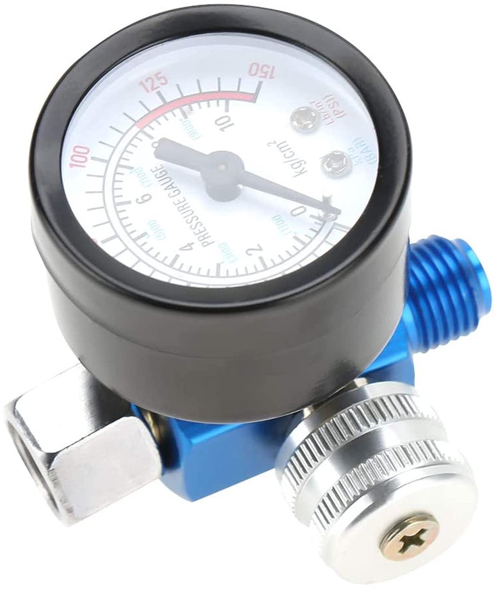 Allecto - Luchtdrukregelaar - Spuitpistool Accessoire - Drukmeter 1/4" - Pneumatische Tool - Gereedschap - Precisie
