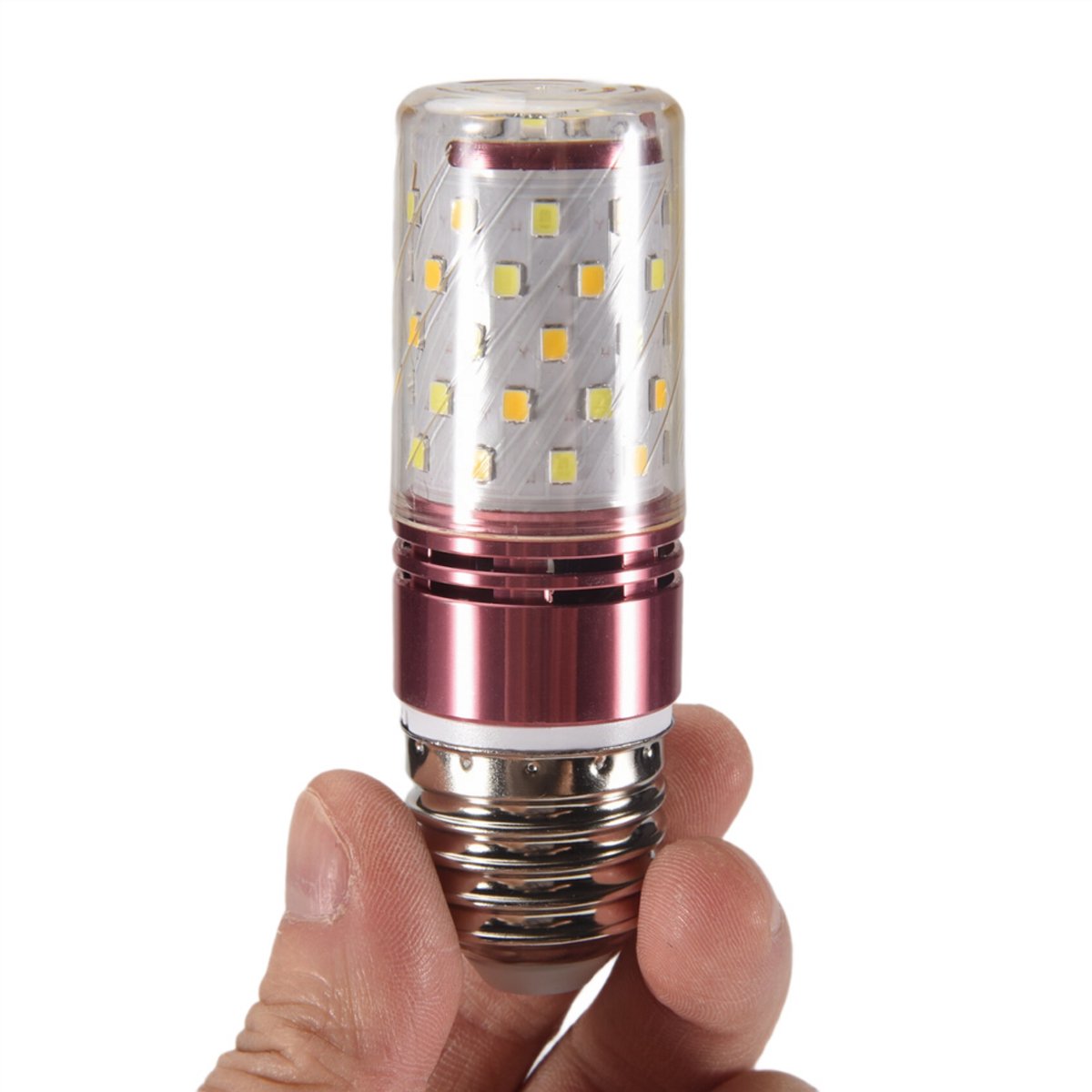 Geïntegreerde SMD LED-maïsgroeilamp Geschikt voor E27-fitting – 3 kleurtemperaturen – warm wit licht 12W