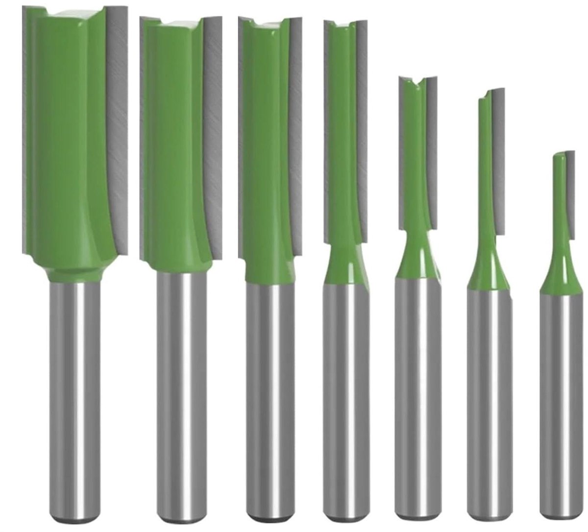 Houtbewerkingsfrezen Set - Router Bits - Precisie Houtsnijwerk - 7 Delige Set - 6 mm Schacht - Metaal
