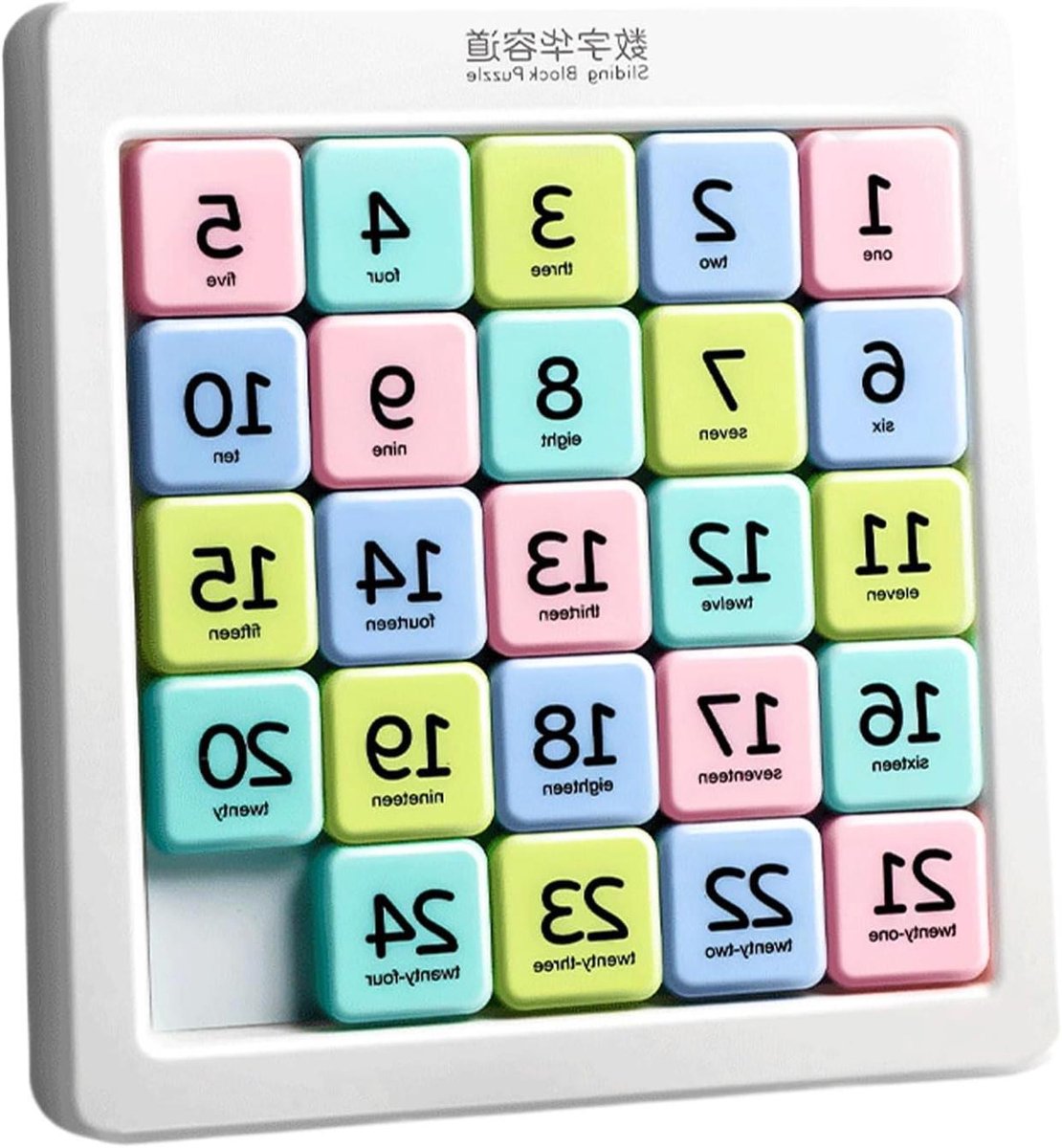 Schuifpuzzels voor kinderen - Numerieke puzzel - Mentale uitdaging - Soepele bewegingen - 142x16 cm - Veelkleurig